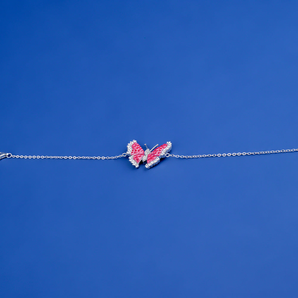 925 Pink Butterfly Lucky